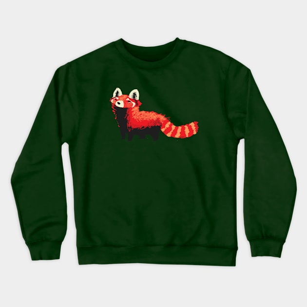 Red Panda Crewneck Sweatshirt by sketchinthoughts